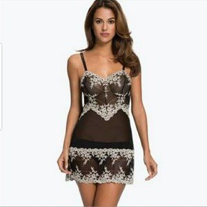 Warcoal Sexy Teddy lingerie nighty dress black lace small